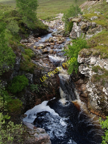 Photo 6"x4" Small waterfall, Allt Coire Iain Oig Meall a' Ghiubhais\/NN5096 c2009
