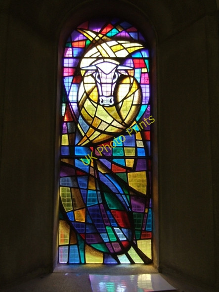 Photo 6"x4" Stained glass window at St Sidwell's Exeter c2009