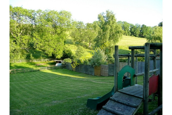 Photo 6"x4" View from The Horseshoe's garden Ebbesbourne Wake c2009