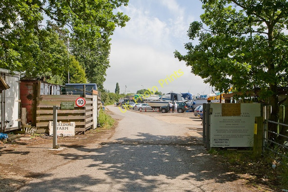 Photo 6"x4" Entrance to Foulkes & Sons Riverside Boatyard Lower Swanwick c2009