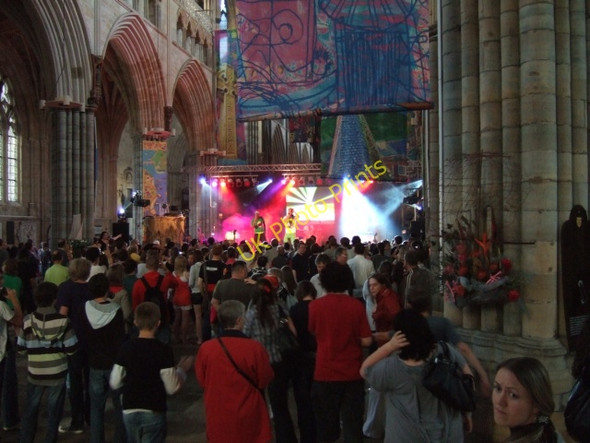 Photo 6"x4" Pop music inside Exeter Cathedral Exeter c2009
