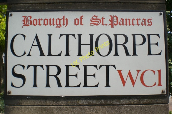 Photo 6"x4" Street sign, Calthorpe Street WC1 London c2009