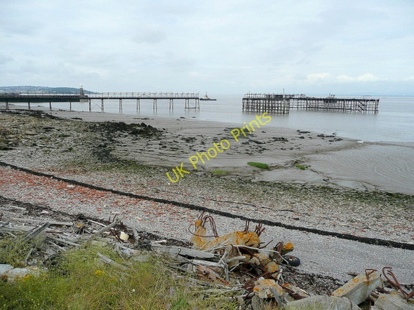 Photo 6"x4" Jetty and shoreline at Avonmouth Avonmouth c2009