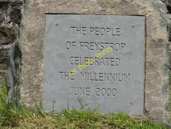 Photo 6"x4" Millennium Stone, Freystrop (detail) Freystrop c2009