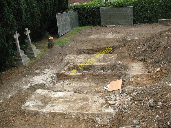 Photo 6"x4" Exposed graves, St Mark's churchyard, Surbiton Surbiton c2009