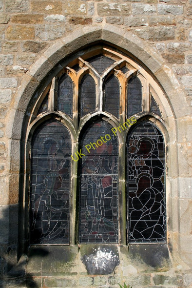 Photo 6"x4" East Window Detail, St Mary's Church Stainburn\/SE2448 c2009