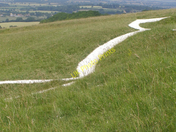 Photo 6"x4" A piece of the Uffington White Horse Woolstone\/SU2987 c2006