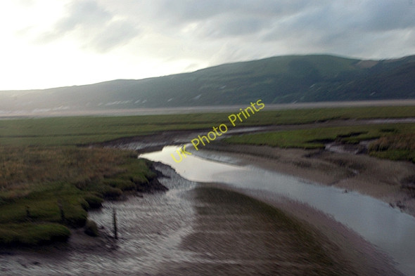 Photo 6"x4" Gloomy evening on the salt-marsh Llancyfelyn c2009