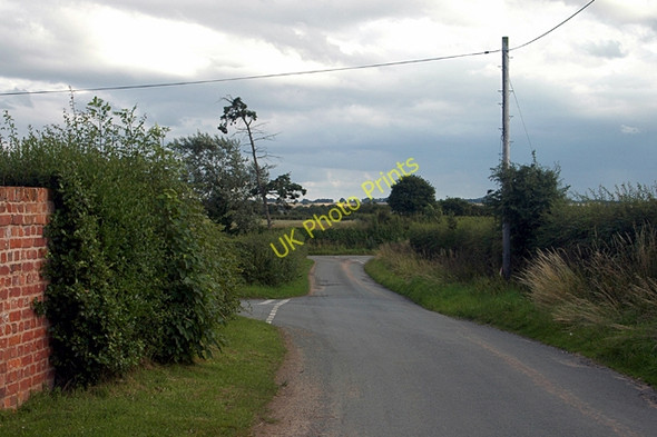 Photo 6"x4" Lane junction at Noneley Brandwood c2009