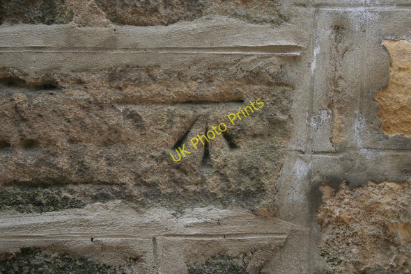 Photo 6"x4" Cut Bench Mark (close-up) Knaresborough c2010