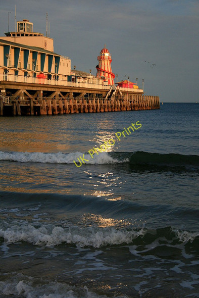 Photo 6"x4" Reflections of the reflected sun Bournemouth c2010