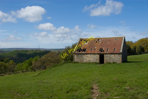 Photo 6"x4" Ruined farm building above Hall Grange Farm Key Green\/NZ8004 c2010