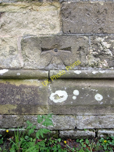 Photo 6"x4" 1GL bench mark and bolt, All Saints' church Filey c2010