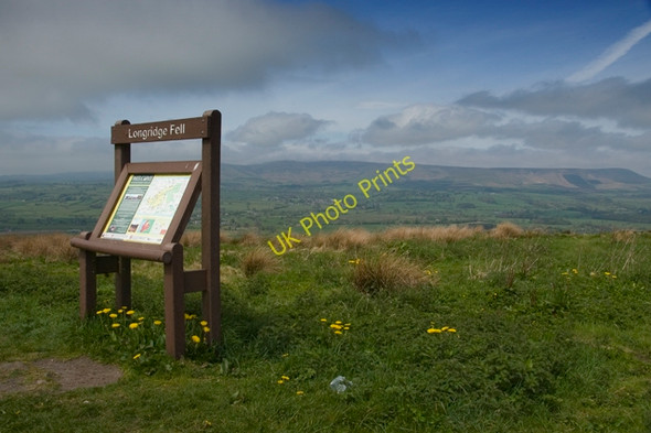 Photo 6"x4" Information Board on Jeffrey Hill Knowle Green\/SD6338 c2010