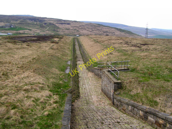 Photo 6"x4" Blackstone Edge Reservoir Regulating Drain Calderbrook\/SD9418 c2010