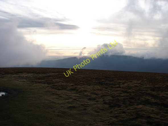 Photo 6"x4" Sundown over Whernside Chapel-le-Dale c2007