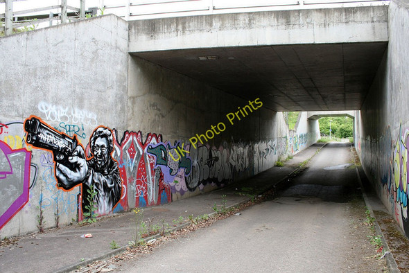 Photo 6"x4" Graffitied underpass Lockington\/SK4627 c2010
