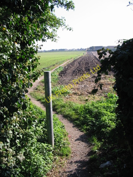Photo 6"x4" Looking E along footpath, Sholden Deal c2007