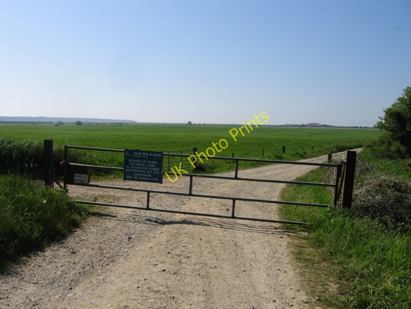 Photo 6"x4" Locked gate at entrance to the Wexford Slobs Curracloe c2010