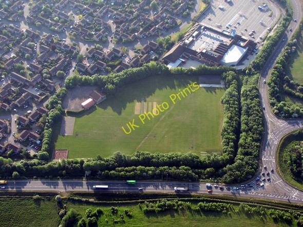 Photo 6"x4" Milton Cricket Ground from a hot-air balloon Milton\/TL4762 c2010