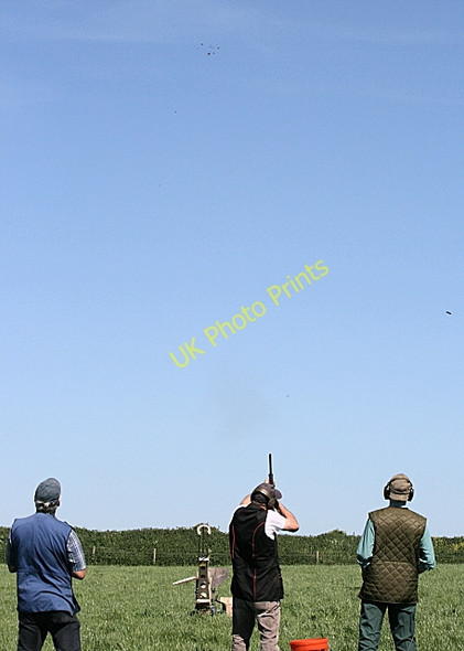 Photo 6"x4" Clay pigeon shooting near Trispen Truthan c2010