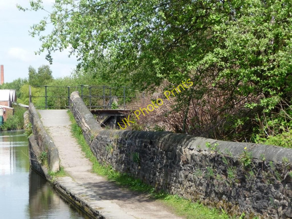 Photo 6"x4" Towpath rising over former canal arm Dukinfield c2010