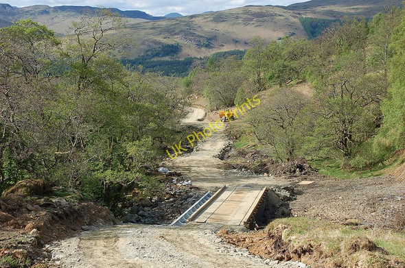 Photo 6"x4" New bridge for hydro track Glen Vorlich c2010