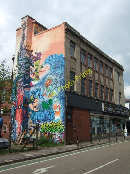 Photo 6"x4" Water Sport mural, Market Street, Exeter Exeter c2010