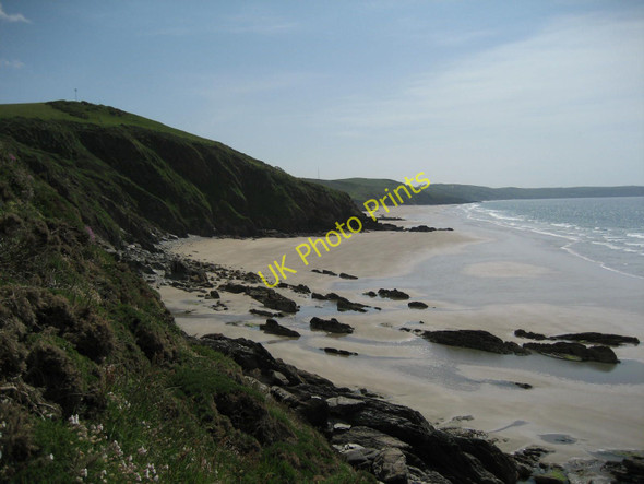 Photo 6"x4" Longsands Beach near Whitsand Bay Golf Course Crafthole c2010