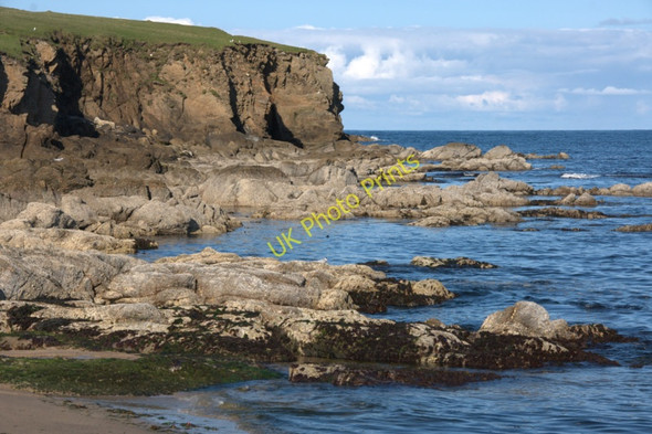 Photo 6"x4" Low cliffs on the north shore of the Wick of Skaw Kirkaton c2010
