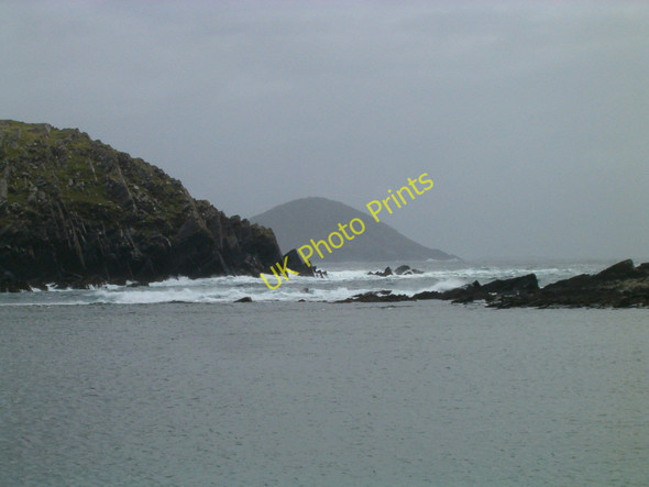 Photo 6"x4" Looking past Horse Island to the Hog's Head (Ceann Muice) Ballinskelligs c2008
