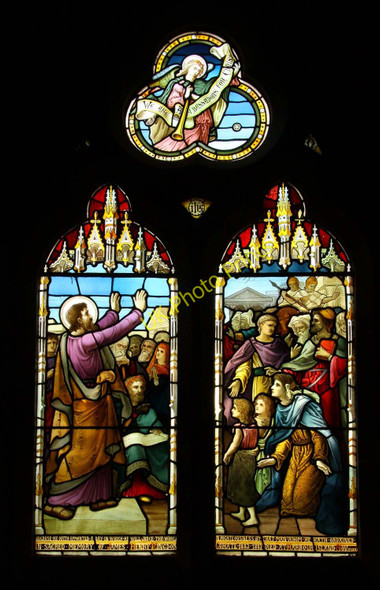 Photo 6"x4" Stained glass window in St Leonard's church in Watlington Watlington\/SU6894 c2010
