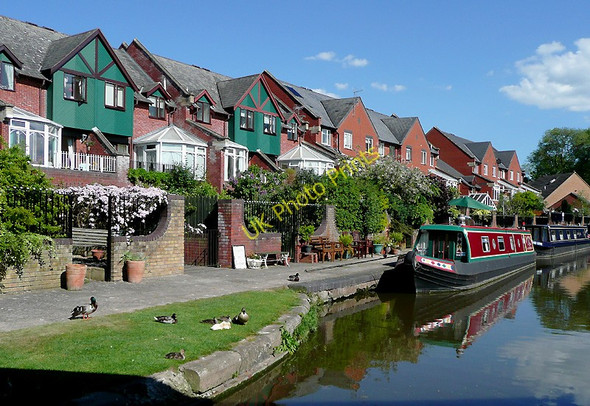 Photo 6"x4" Canal-side homes at Gnosall Heath, Staffordshire Gnosall Heath c2010