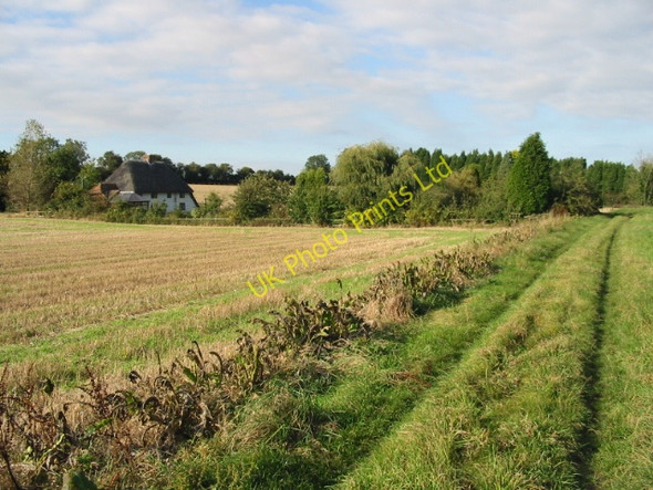 Photo 6"x4" View along bridleway towards Venson Farm Betteshanger c2007