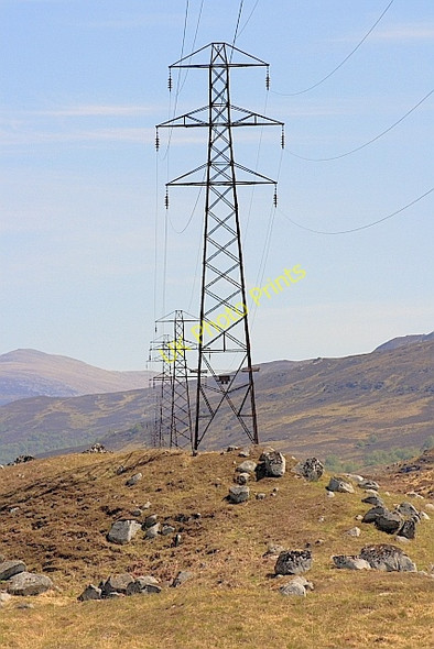 Photo 6"x4" Electricity Transmission Pylons, Loch Eigheach Loch Eigheach c2010