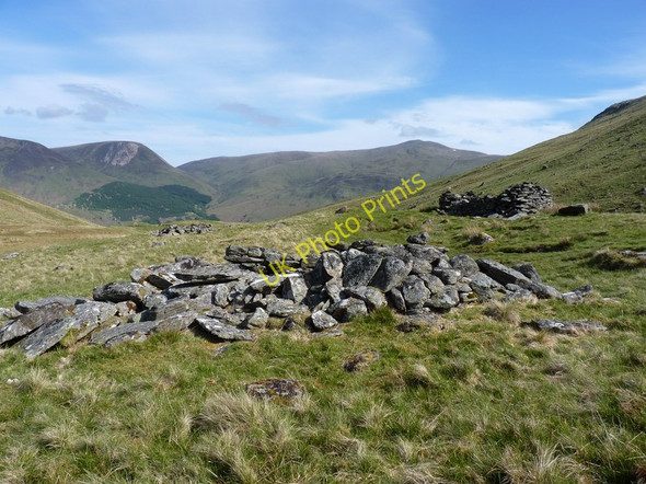 Photo 6"x4" Ruined shieling in the middle part of the glen Camusvrachan c2010
