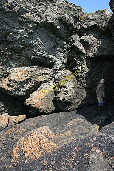 Photo 6"x4" Folded Rocks Isallt Bach c2010