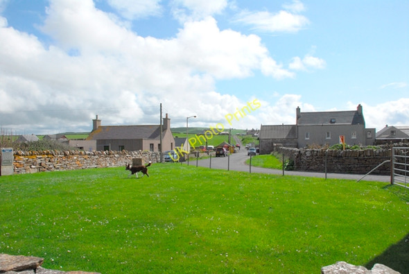 Photo 6"x4" View from lawn by Earl's Palace to village of Lower Palace, Birsay Baron c2010