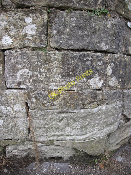 Photo 6"x4" Bench mark on Devil's Bridge, Kirkby Lonsdale Kirkby Lonsdale c2009