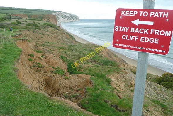 Photo 6"x4" Erosion at Red Cliff Sandown c2010