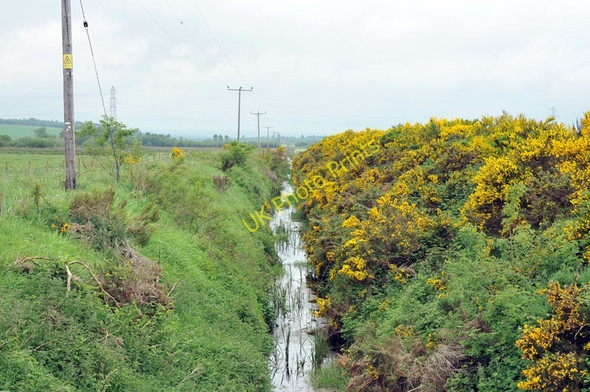 Photo 6"x4" Drainage channel on farmland near Leys Califer c2010