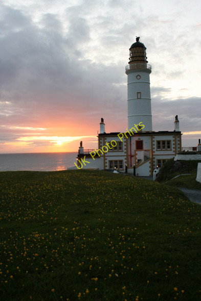 Photo 6"x4" Sunset at Corsewall Lighthouse and Hotel St Columba's Well c2009