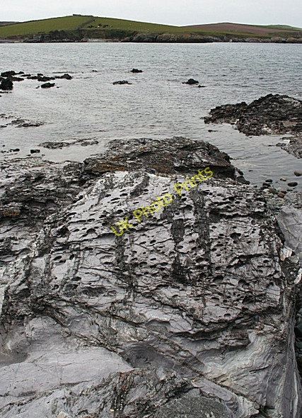 Photo 6"x4" Pitted Rock Surface Llanfairynghornwy c2010