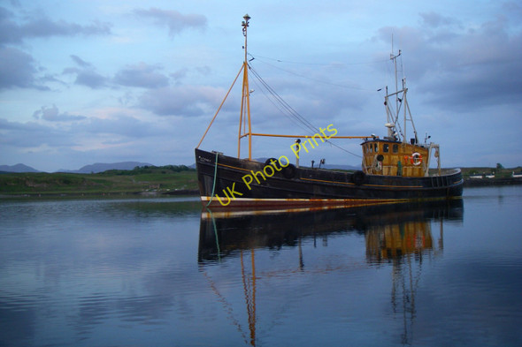 Photo 6"x4" Former Fishing vessel Comet (BF430) lying at her mooring in Port Ramsay Lismore Port Ramsay c2010