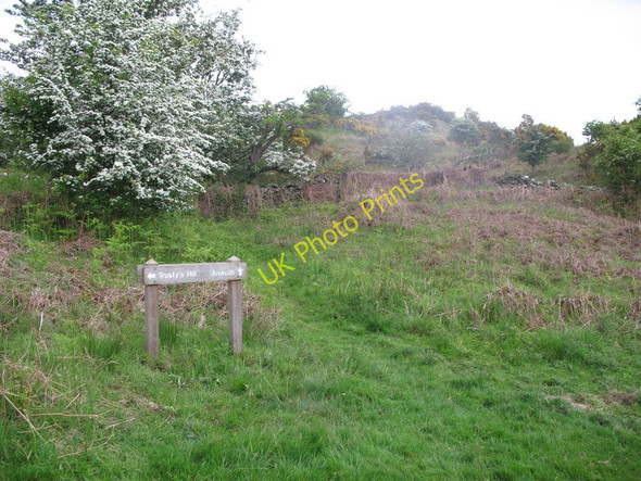Photo 6"x4" Footpath Sign near Trusty's Hill Gatehouse of Fleet c2010
