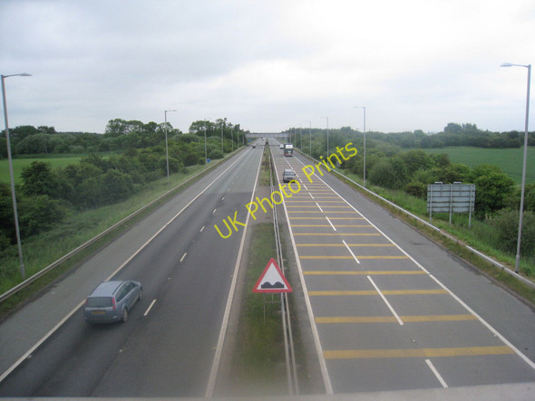 Photo 6"x4" M181 and Railway Bridge from the footbridge near the A18 junction Crosby\/SE8711 c2010