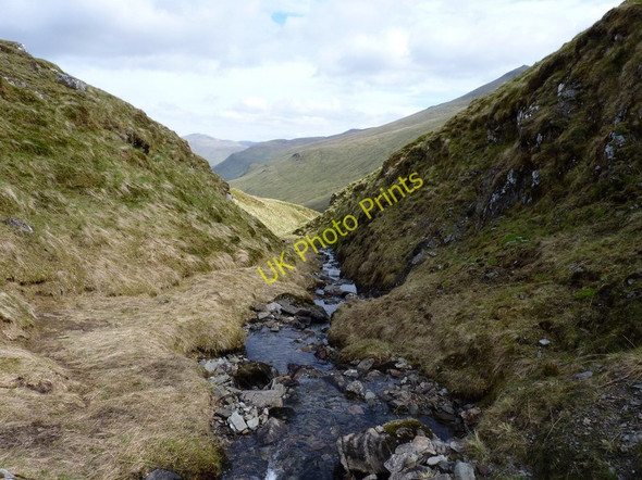 Photo 6"x4" The Allt a' Chobhair runs in a narrow gorge Beinn Ghlas\/NN6240 c2010