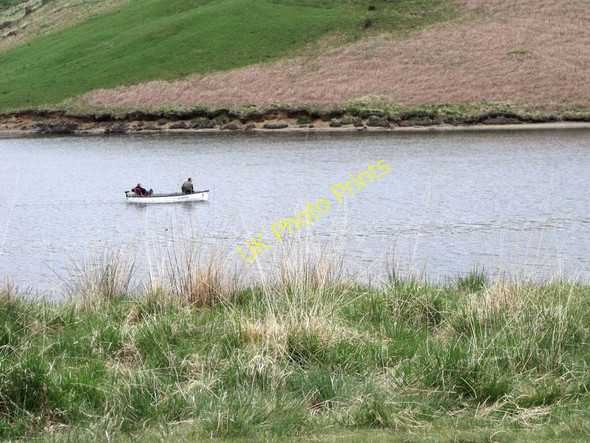 Photo 6"x4" Fishing boat on Llyn Clywedog Braichyfedw c2010