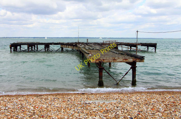 Photo 6"x4" The old pier near Fort Victoria Norton\/SZ3489 c2010