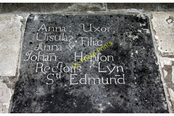 Photo 6"x4" St Peter, West Lynn, Norfolk - Ledger slab King's Lynn c2010